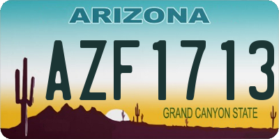 AZ license plate AZF1713