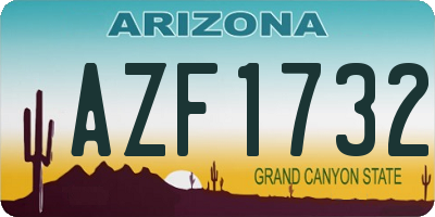 AZ license plate AZF1732