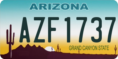 AZ license plate AZF1737