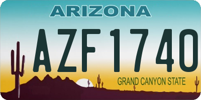 AZ license plate AZF1740