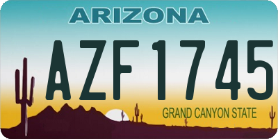 AZ license plate AZF1745