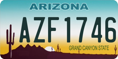 AZ license plate AZF1746