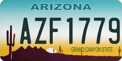 AZ license plate AZF1779