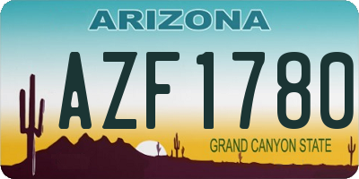 AZ license plate AZF1780