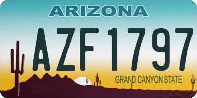 AZ license plate AZF1797