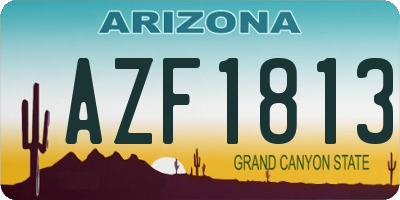 AZ license plate AZF1813
