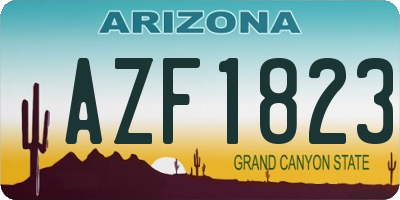 AZ license plate AZF1823