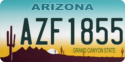 AZ license plate AZF1855