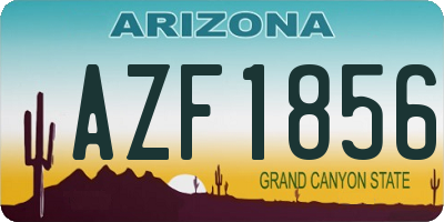 AZ license plate AZF1856
