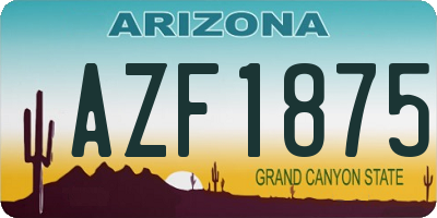 AZ license plate AZF1875