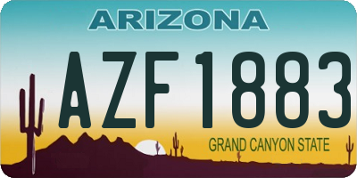 AZ license plate AZF1883
