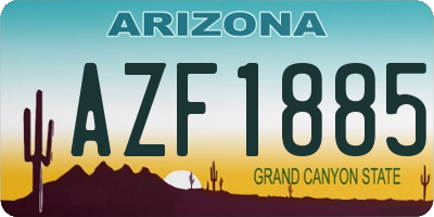 AZ license plate AZF1885