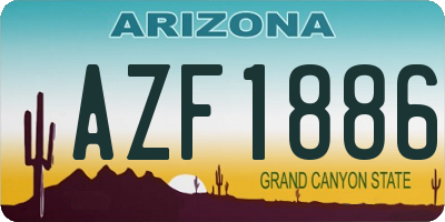 AZ license plate AZF1886