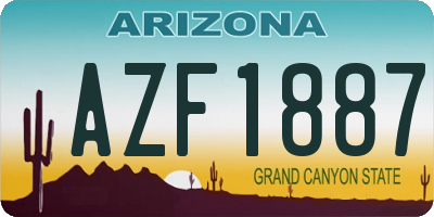 AZ license plate AZF1887