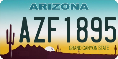 AZ license plate AZF1895