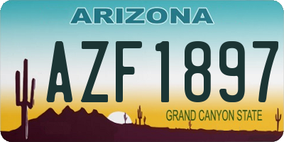 AZ license plate AZF1897