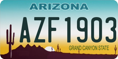 AZ license plate AZF1903