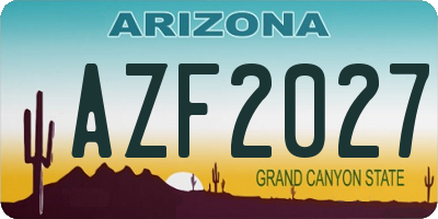 AZ license plate AZF2027