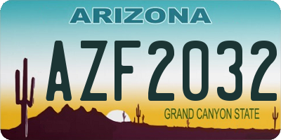 AZ license plate AZF2032