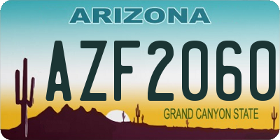 AZ license plate AZF2060
