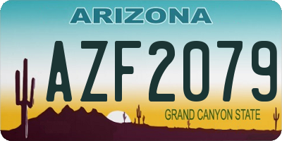 AZ license plate AZF2079