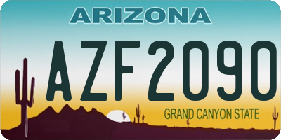 AZ license plate AZF2090