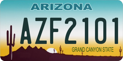 AZ license plate AZF2101