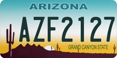 AZ license plate AZF2127