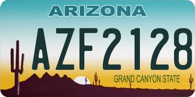 AZ license plate AZF2128