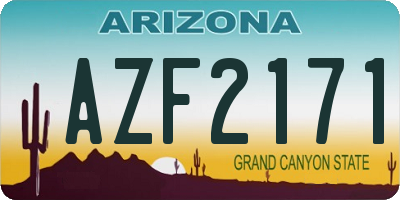 AZ license plate AZF2171