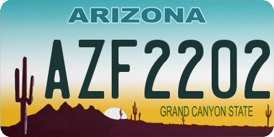 AZ license plate AZF2202