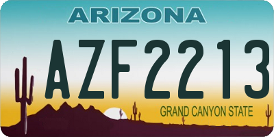 AZ license plate AZF2213