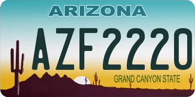 AZ license plate AZF2220