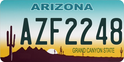 AZ license plate AZF2248
