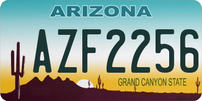 AZ license plate AZF2256