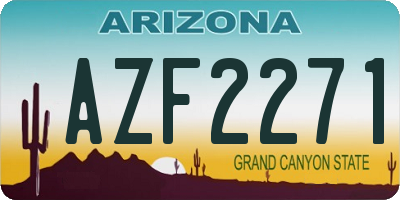 AZ license plate AZF2271