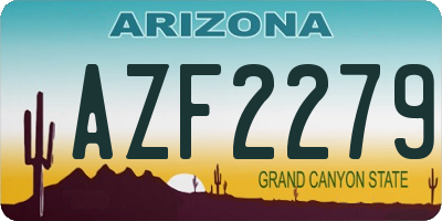 AZ license plate AZF2279