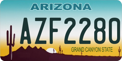 AZ license plate AZF2280