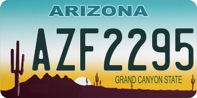 AZ license plate AZF2295