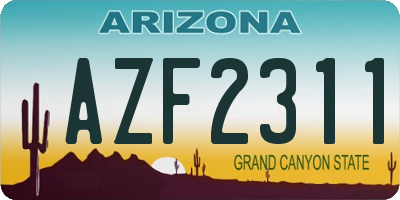 AZ license plate AZF2311
