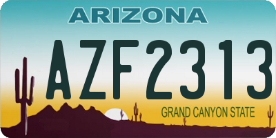 AZ license plate AZF2313