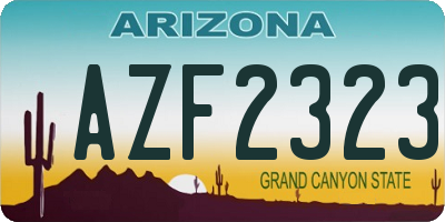 AZ license plate AZF2323