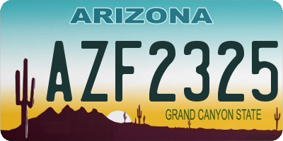 AZ license plate AZF2325