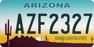 AZ license plate AZF2327