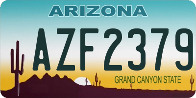 AZ license plate AZF2379