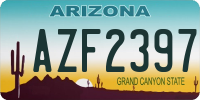 AZ license plate AZF2397