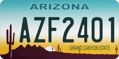 AZ license plate AZF2401