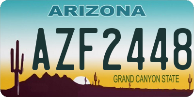 AZ license plate AZF2448