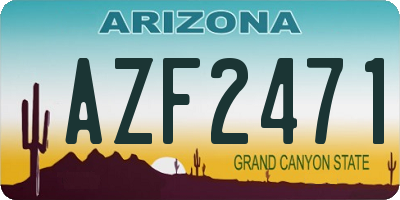 AZ license plate AZF2471