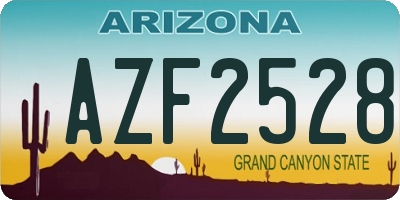 AZ license plate AZF2528